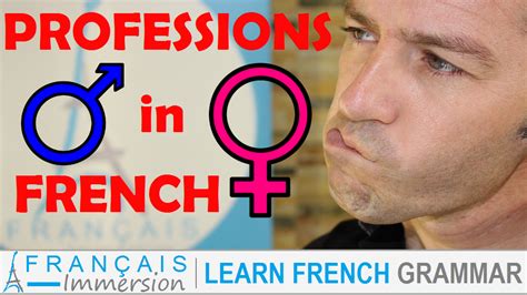 French Professions Gender Masculine And Feminine
