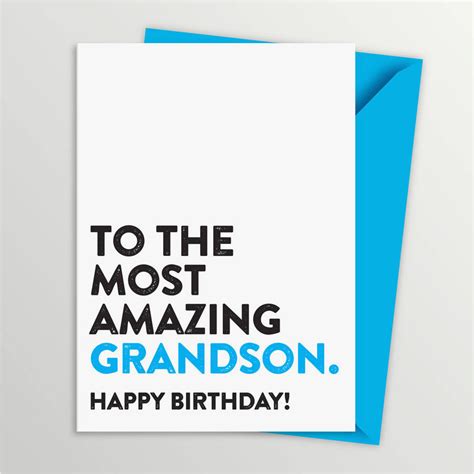 birthday cards  grandson  print  amazing grandson birthday