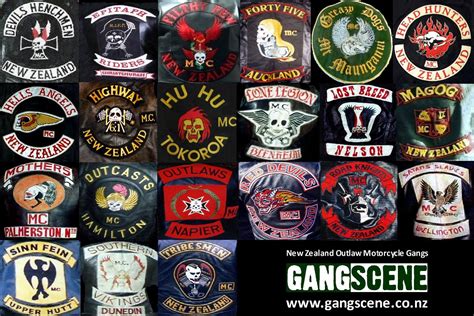 gangs represent themselfs  signs colors  territory biker gangs  patches