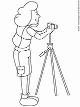 Photographer Coloring Pages Colouring Kids sketch template