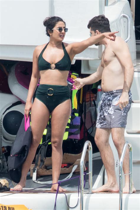 priyanka chopra s bikini flaunts curves on miami yacht