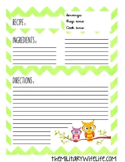 printable recipe pages google search food printables