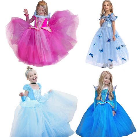 girl princess dress up costume aurora cinderella belle rapunzel jasmine