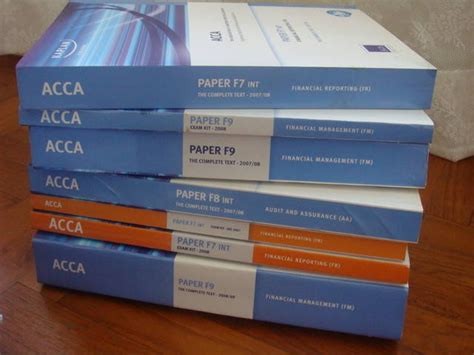 Acca Textbooks Lecture Notes Exam Kits Pocket Notes Paper F7 F8 F9 For