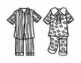 Coloring Pages Pajama Pijama Kids sketch template