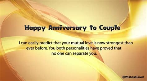 Happy Wedding Anniversary Wishes To A Couple Wishes4lover