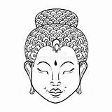 Buddha Face Coloring Template Getdrawings Drawing sketch template