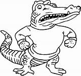 Florida Gator Gators Coloring Pages Logo Clipart Drawing Mascot Sheets Color Football Printable Kids Silhouette Cliparts Sketchite Getdrawings Library Template sketch template
