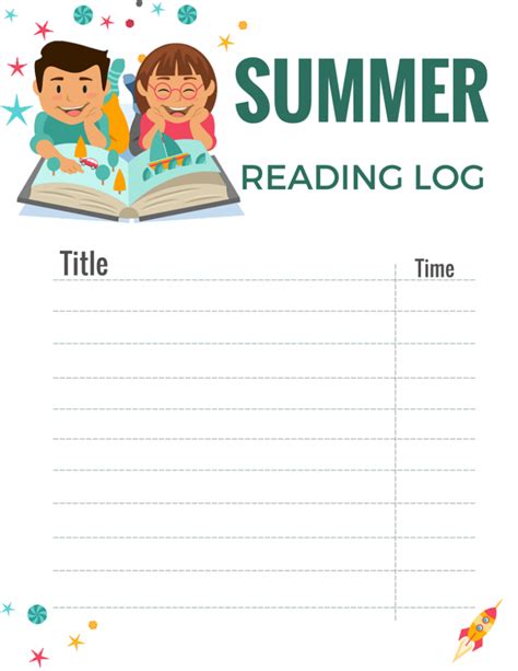 summer reading log  printable momdot