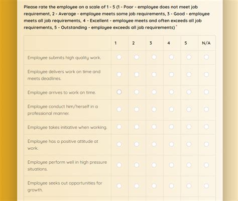 employee survey questions  template