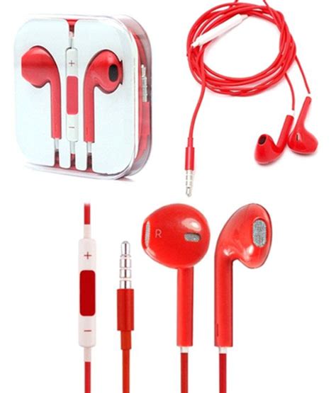 xfose earpods handsfree headset  apple iphone  red buy xfose earpods handsfree headset