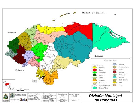 mapa de honduras  sus municipios mapa de honduras