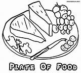Plate Food Drawing Coloring Getdrawings Pages sketch template