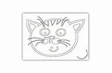 Coloring Cat Surprised Very Pages Cats sketch template