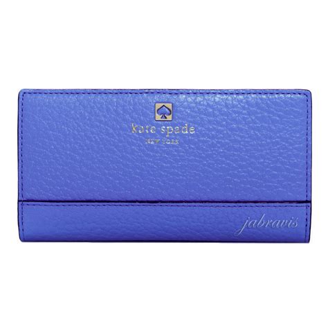 kate spade bluebelle blue leather southport avenue stacy bifold clutch wallet ebay