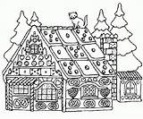Coloring Gingerbread House Pages Print Online sketch template