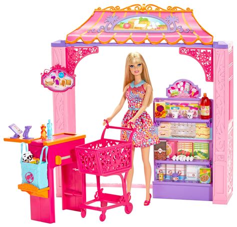 amazoncom barbie life   dreamhouse grocery store  doll
