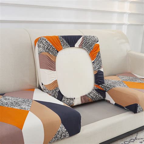 stretch sofa cushion cover replacement printed couch seat cushion covers chaise lounge