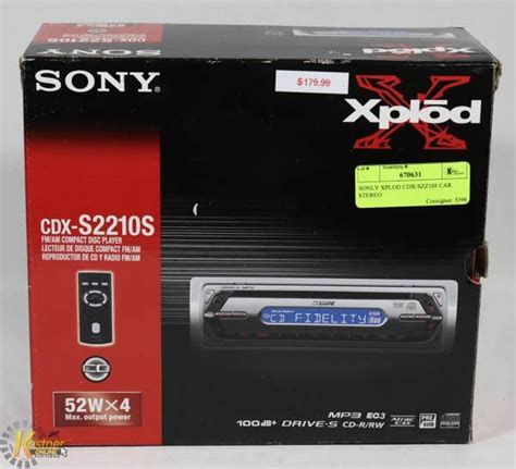 sony xplod cdx ss car stereo kastner auctions