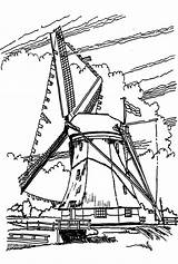 Coloring Dutch Pages Windmill Netherlands Windmills Giant Getcolorings Getdrawings Drawing Color sketch template