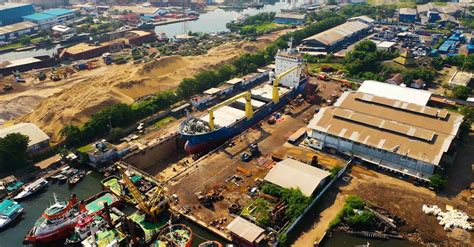aerial view   dockyard  stock video