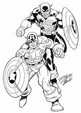 America Captain Coloring Pages Printable Avengers Marvel Sheets sketch template
