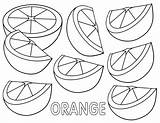 Orange Coloring Pages sketch template
