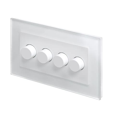 crystal pg rotary intelligent led dimmer switch gway white retrotouch designer light