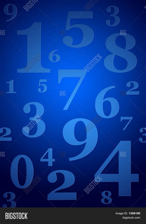 blue numbers image photo  trial bigstock