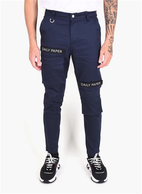daily paper cargo pants navy mensquare