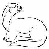 Otter Coloring Pages Drawing Baby Printable Color Cute Sea Outline Line Sheet Lion Getcolorings Drawings Animals Getdrawings Print Simple Fresh sketch template