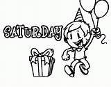 Coloring Saturday Pages Days Week Monday Wednesday Happy Coloringcrew Popular Coloringhome Related sketch template