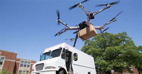 truck firm   deploy delivery drones   move drones concept unmanned aerial vehicle