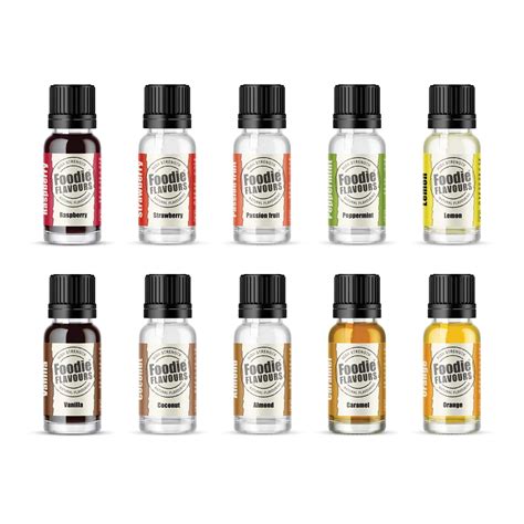 set   essential natural food flavourings foodie flavours