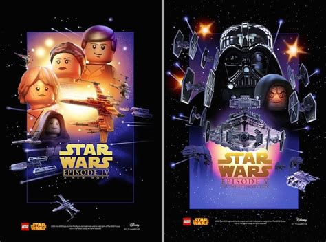 star wars film posters recreated  lego  fubiz media