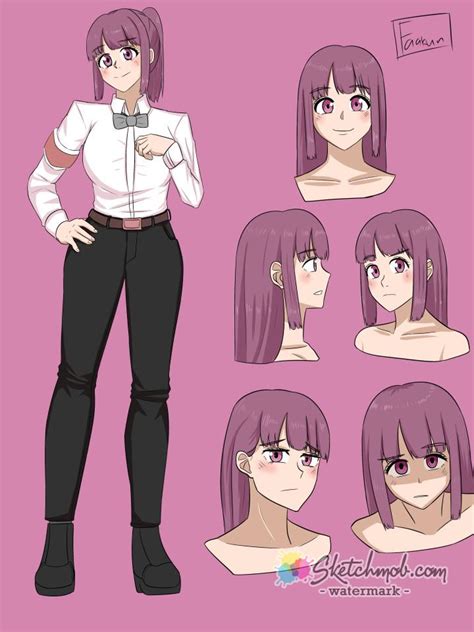 custom character reference sheet anime style art commission sketchmob