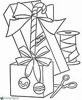 Christmas Coloring Pages Presents sketch template