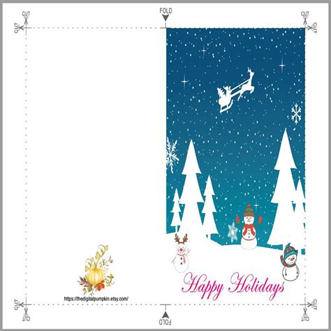 printable christmas card printable holiday card digital etsy