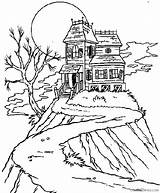 Coloring Pages Silent Hill Template Haunted House sketch template