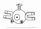 Pokemon Magnemite Go Drawing Draw Step sketch template