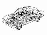 Ford Escort Cutaway Drawing Car Cars Coupe Line Wheelsage Family Autowp Ru sketch template