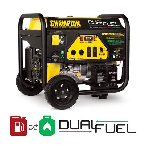 champion power equipment  running watt gasolinepropane portable