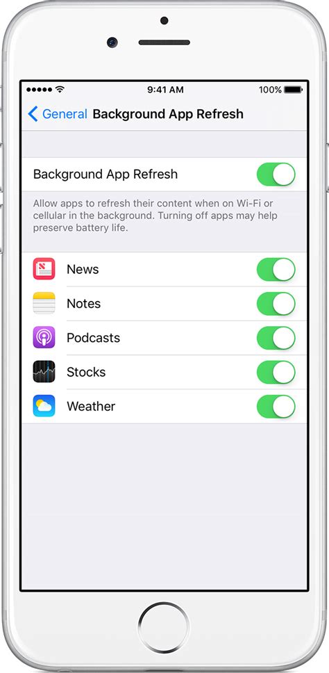 disable background refreshing  ios apps   cellular