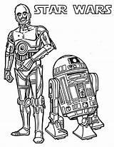 Coloring C3po Pages Printable Wars Star Drawing Droids Getcolorings Getdrawings Color sketch template