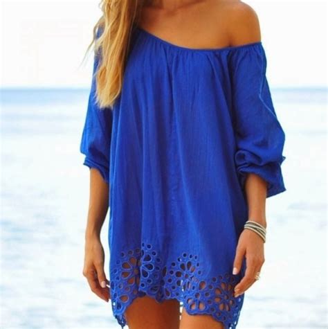 coco bay seafolly satisfaction beach cover up kaftan in lapis blue buy this gorgeous cotton