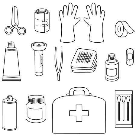 vector set   aid kit  aid medical school essentials