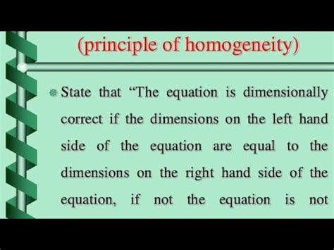 principle  homogeneity ch  youtube