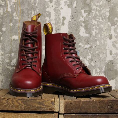 dr martens vintage  quilon   england oxblood bottes  baskets