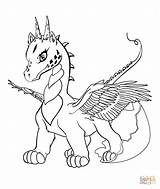 Coloring Dragon Baby Pages Printable Cute Dragons Kids Supercoloring sketch template