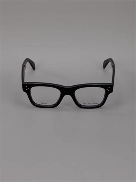 celine square frame glasses in black lyst